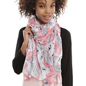 Disney Loungefly Marie aristocrats pink white Gray light thin cotton scarf wrap